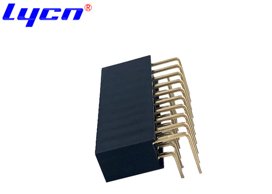 90 Degree Female 2.54 Mm Right Angle Header Connector Y Terminal LCP Insulation
